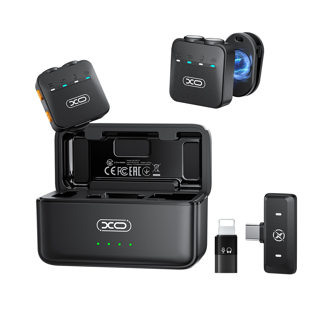 XO AI 노이즈 캔슬링 무선 핀마이크 깊은 노이즈 리덕션, 흑색, MC15 39,900원