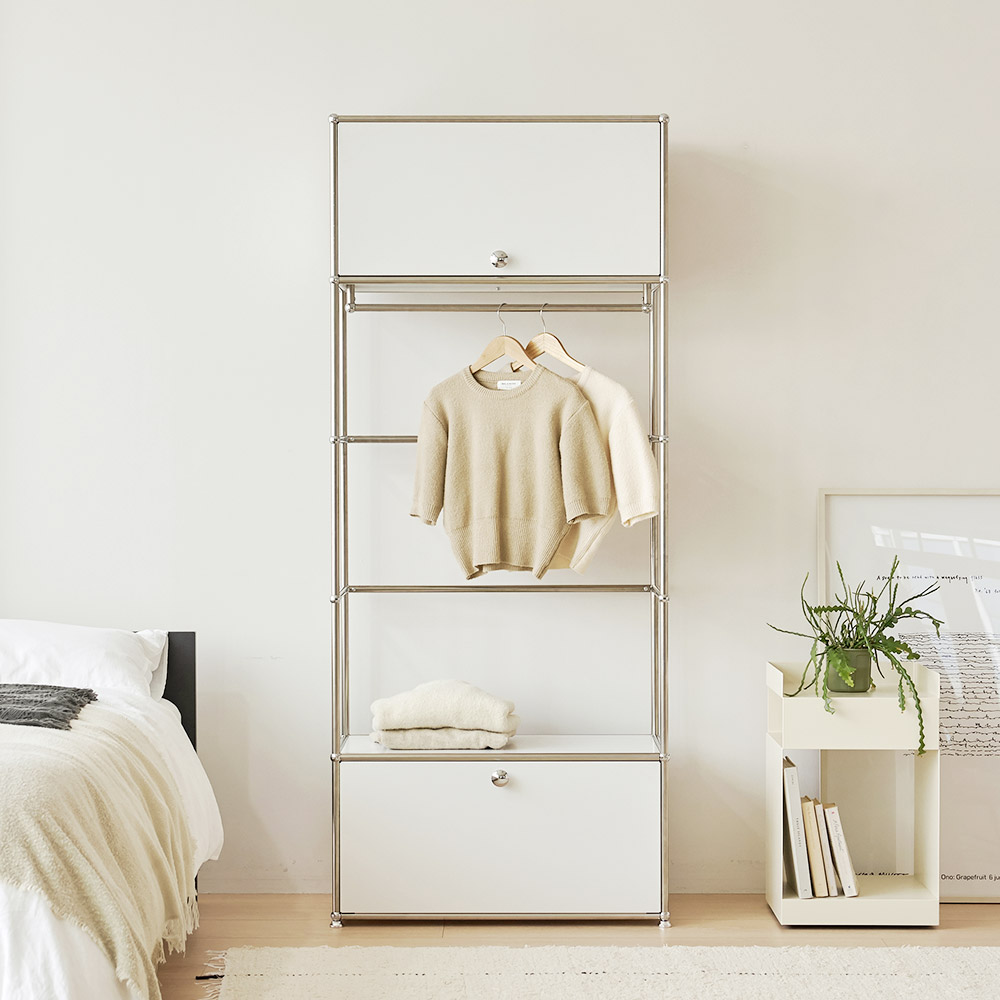 [포스트모던] 발렌 미드센츄리 드레스룸 시스템A 모듈 행거 옷장 770 549,000원