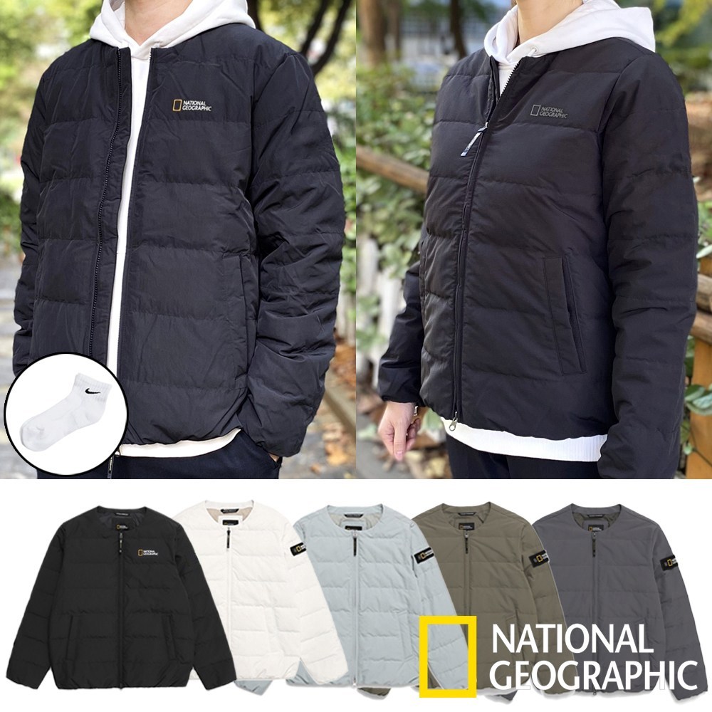 내셔널지오그래픽 경량 패딩 남성 여성 헤론 구스 다운 숏패딩 + 양말증정 138,800원