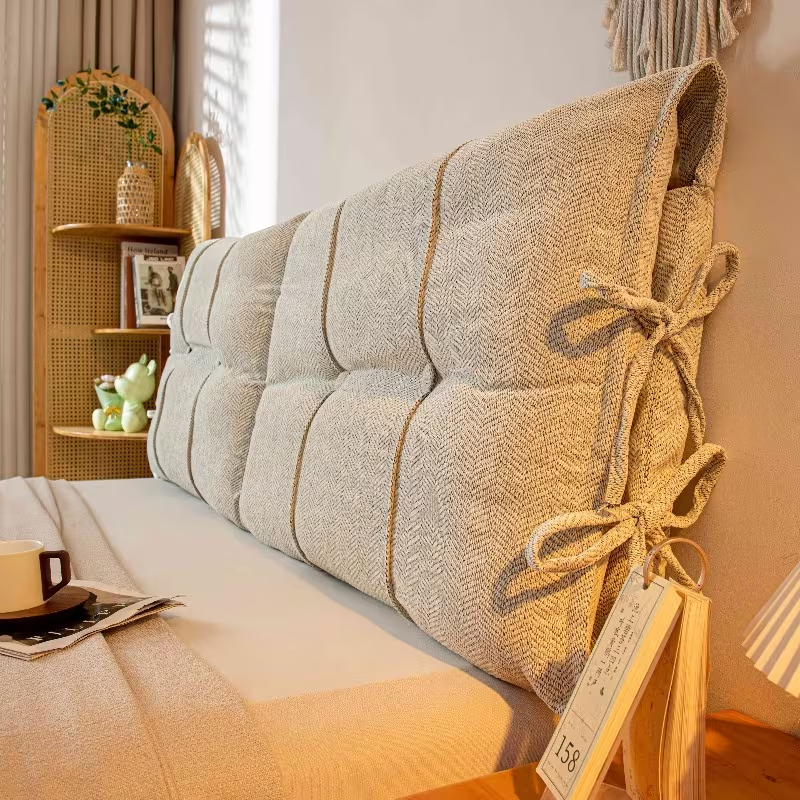 침대 헤드보드 리본 등받이 쿠션 심플 헤링본, WHITE 49,800원