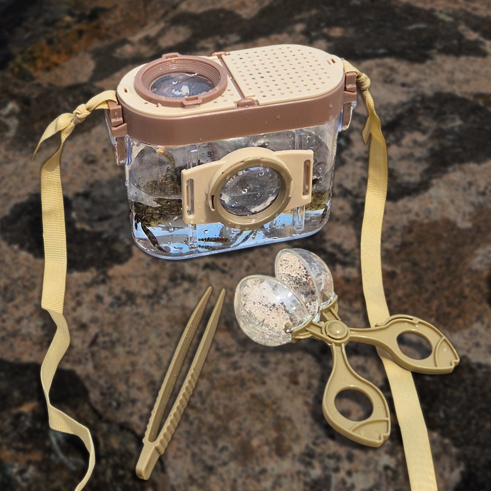 (당일발송) 이지유 어린이 더블 돋보기 곤충 채집통 4종 세트 베이지, 1개 9,900원