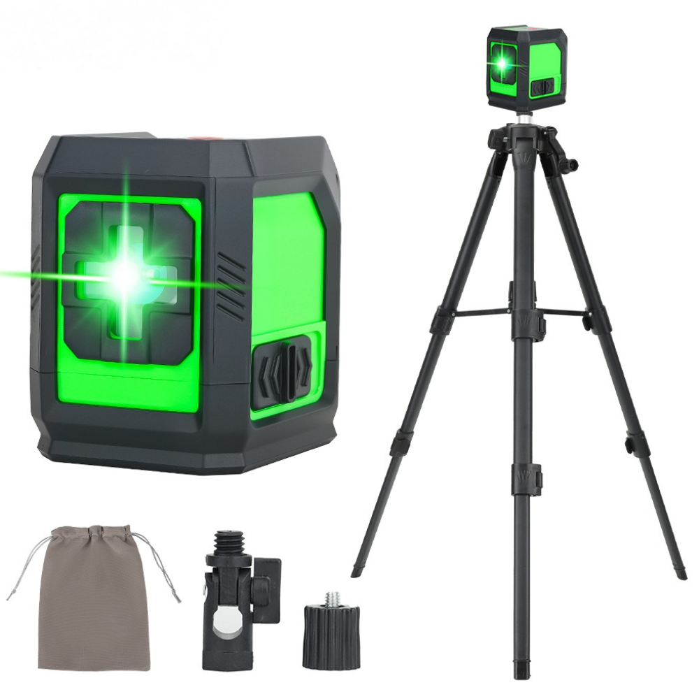 그린 레이저 레벨기 2라인 고정밀 수평기 미니 레이저레벨기+삼각대 거치대, 1개 65,070원
