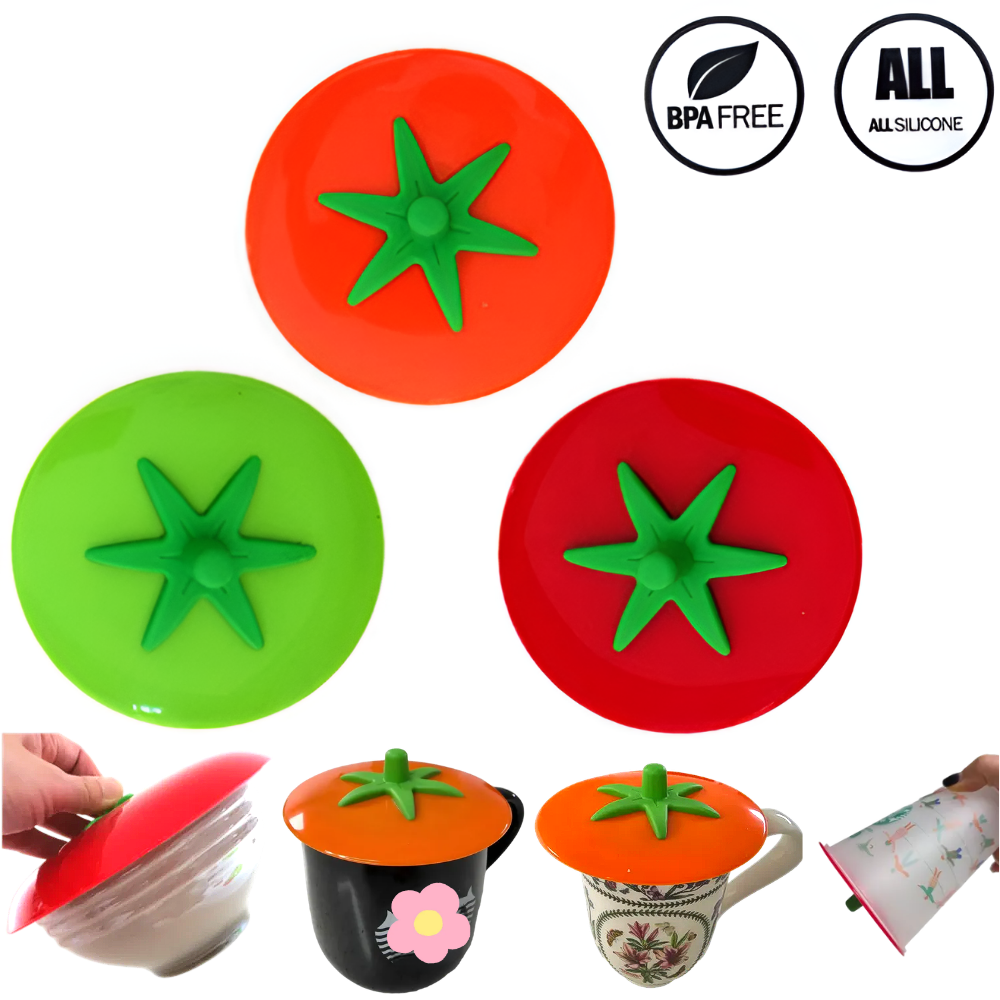 [국내제작] 해보닉 다용도 실리콘 밀페 뚜껑, 소,3p, 레드+오렌지+그린, 3개 19,800원