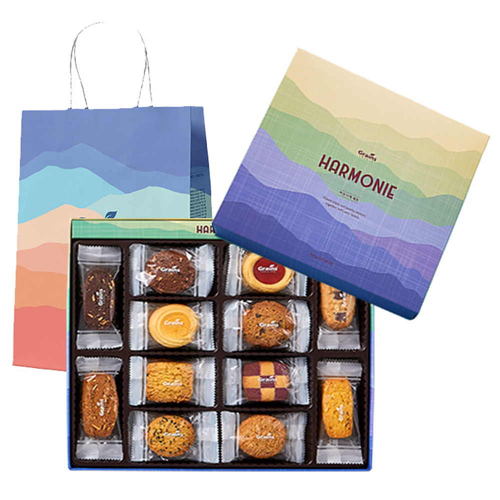 그래인스쿠키 하모니에 쿠키 44p + 쇼핑백 세트, 12종, 1세트 34,000원