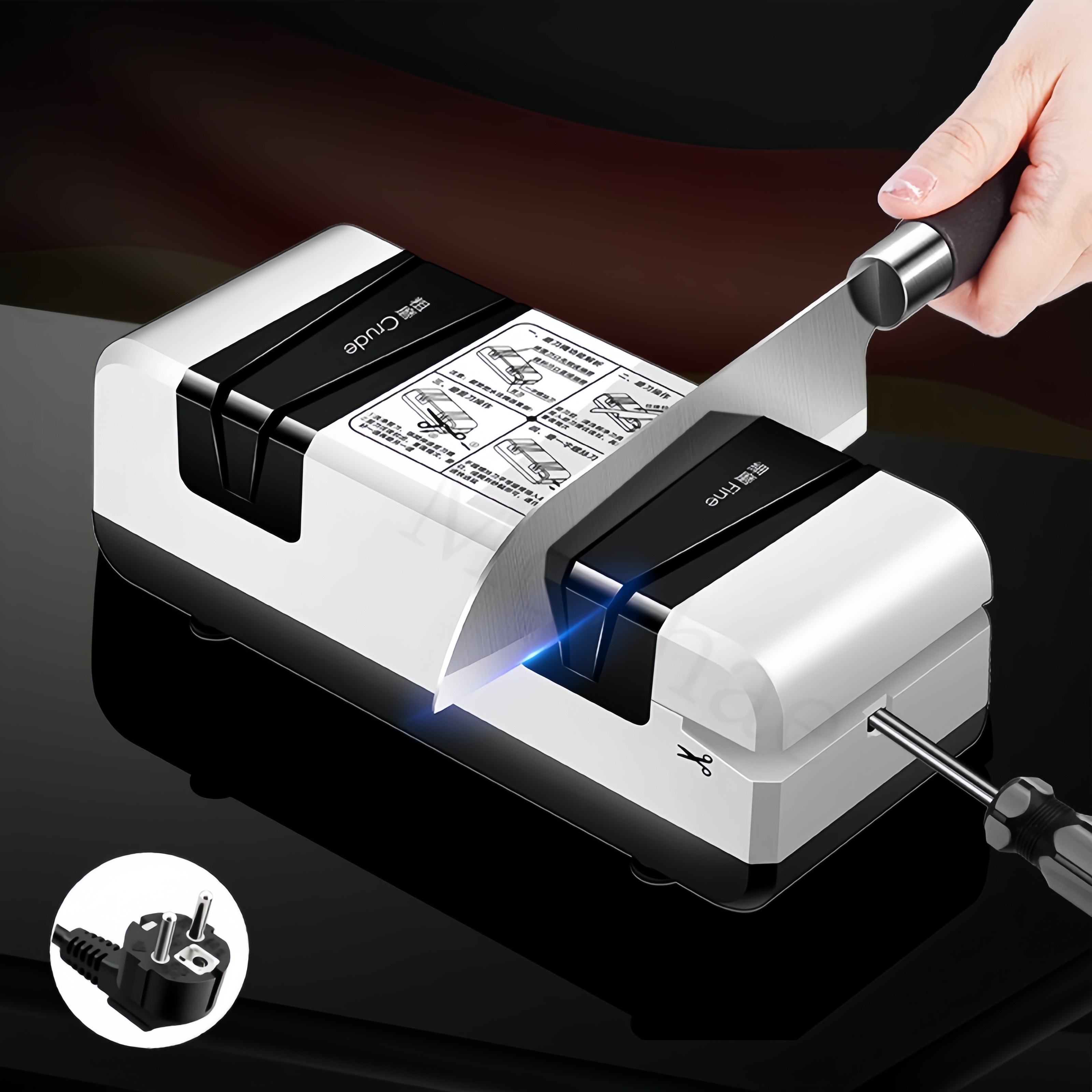 Mochae 전동 칼갈이 멀티 샤프너 4in1 숫돌 칼갈이기계 가정용 다용도 가위갈이 샤프너 칼연마기 36,640원