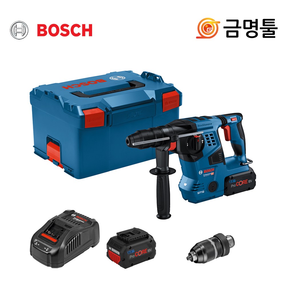 보쉬 GBH18V-28CF 충전햄머드릴 18V 8.0AH BL모터 무선 함마 드릴 835,300원