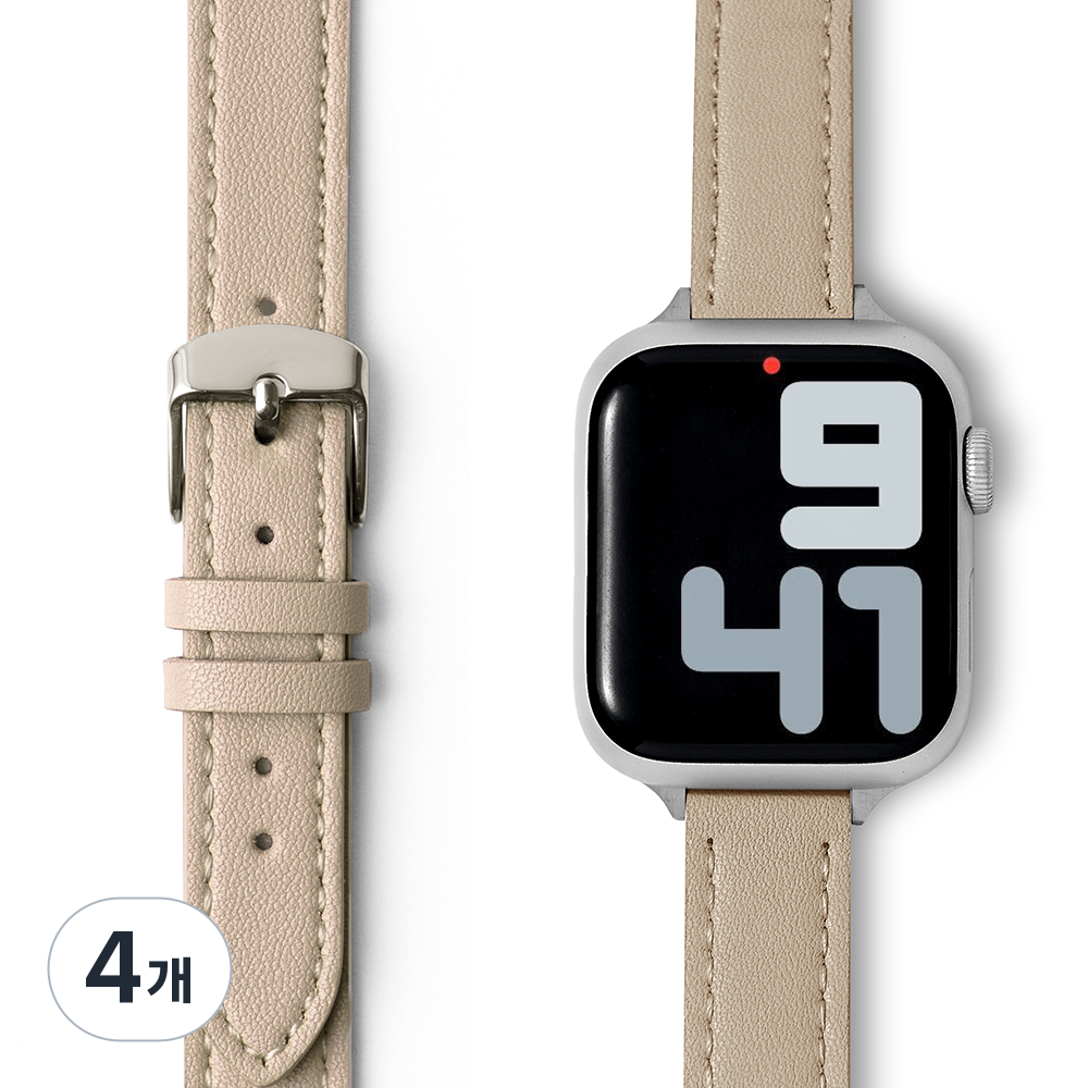 누아트 애플워치 호환 스트랩 싱글 투어 슬림 레더 브레이슬릿 47,600원