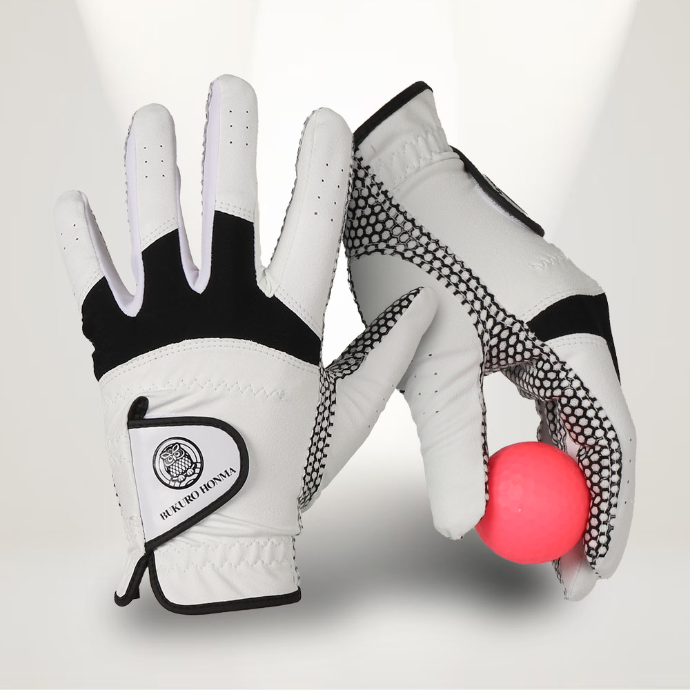 부쿠로 혼마 논슬립 합피 골프장갑(양손)(파크골프 겸용), 화이트(남성용), 1개 11,000원