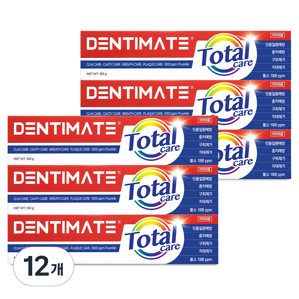 크리오 덴티메이트 뉴토탈케어 치약, 150g, 12개 9,450원