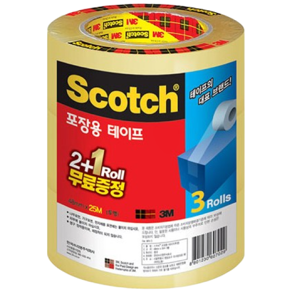 3M)포장용테이프(3625V/투명/48mm*25m/2+1), 2개 17,000원