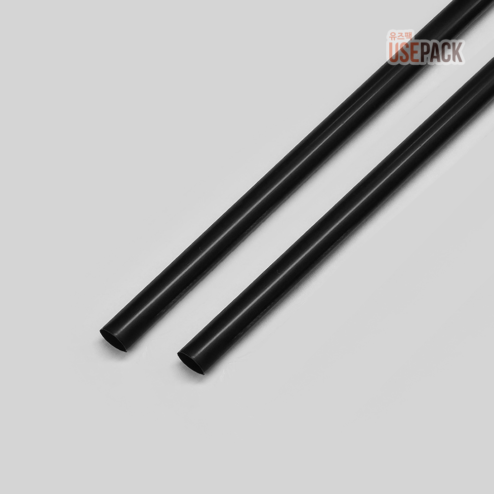 유즈팩 일자빨대 벌크포장 21cm 검정 500개 스트로우 2,800원