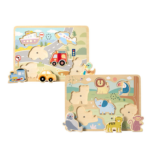 [투키토이] 소리나는 퍼즐2종(067set) 영유아 아기 사운드교구 원목입체퍼즐 소근육발달 52,800원
