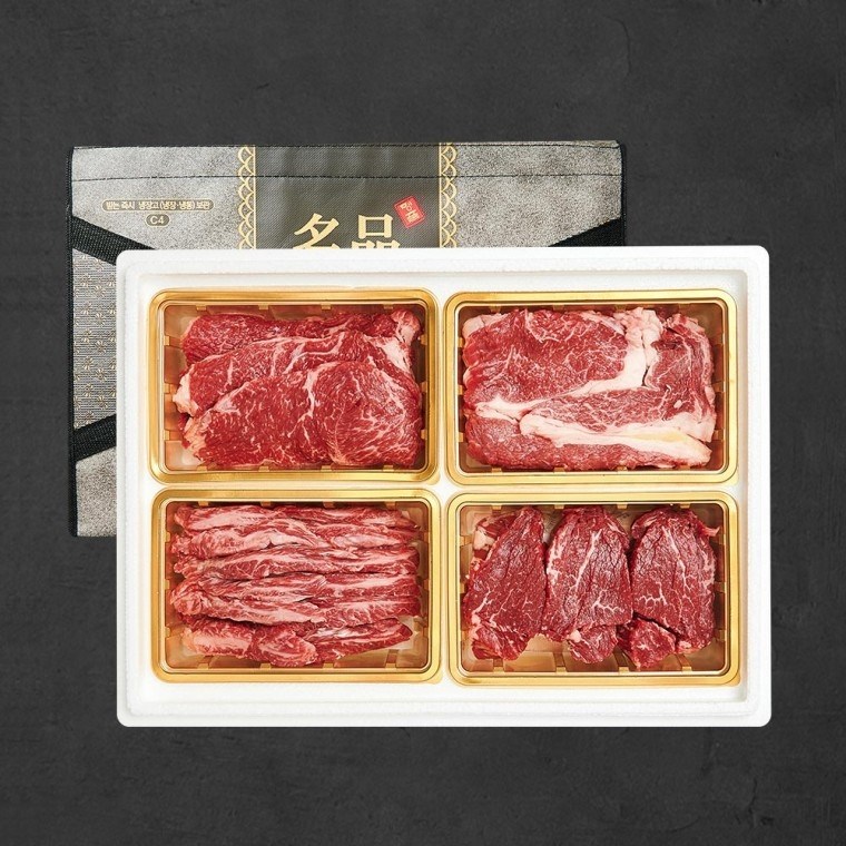 투뿔 숙성 한우암소 프리미엄세트 2.4kg (꽃+안+채+특) 531,500원
