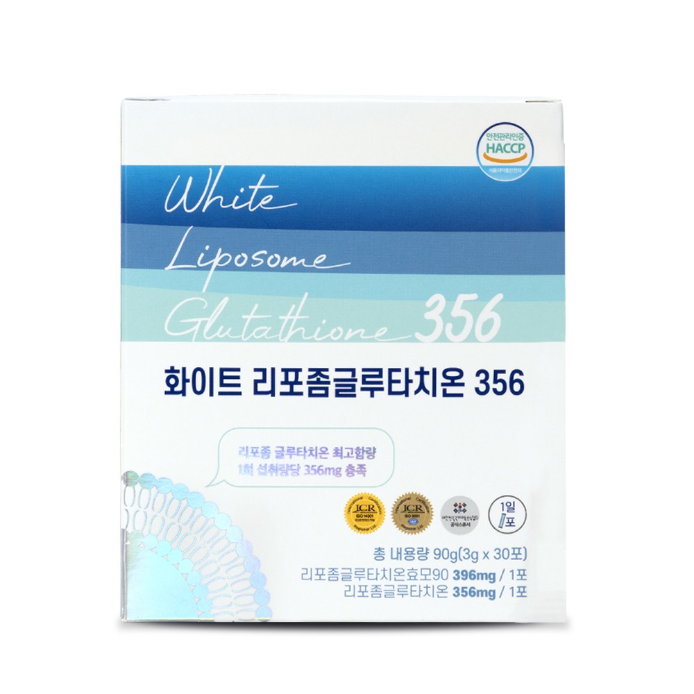 백세식품 리포좀글루타치온 화이트356 히알루론산 피쉬콜라겐 엘라스틴 레몬맛 3g x 30포, 2박스, 90g 70,290원