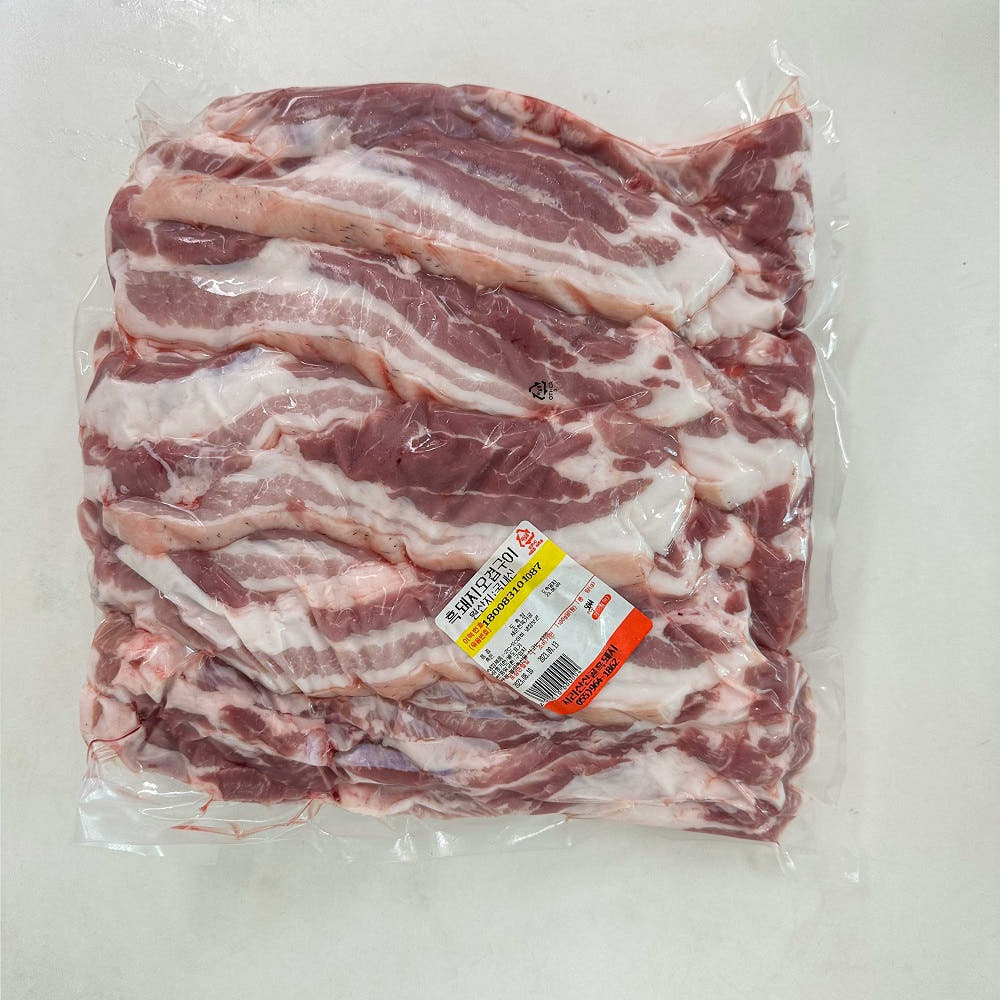 지리산 흑돼지 삼겹살 오겹살 구이용, 1개, 3kg 150,000원