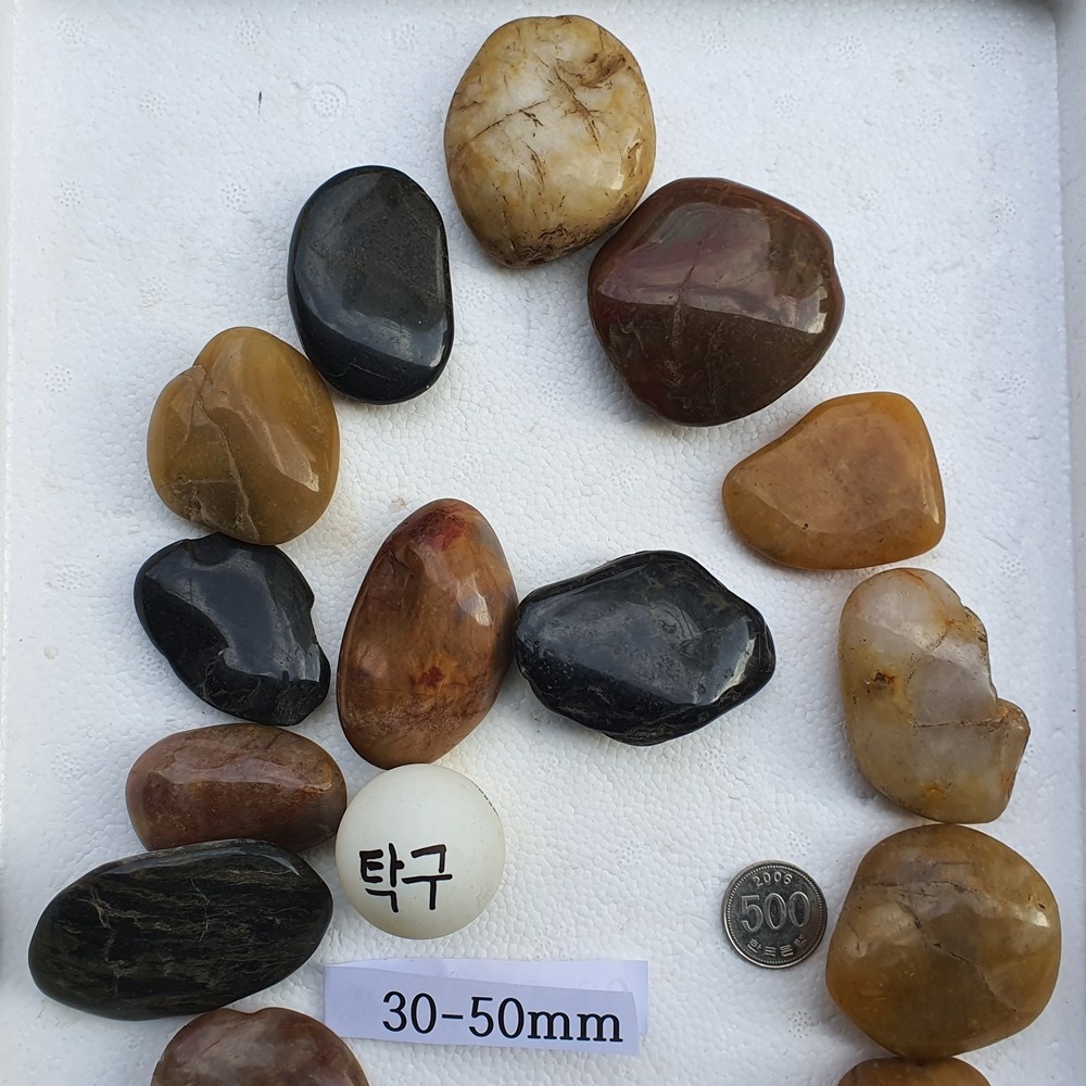 우화석(고광택) 30-50 mm 3.5kg(1봉) 해미석 인테리어자갈 조약돌 rain flower pebble 11,900원