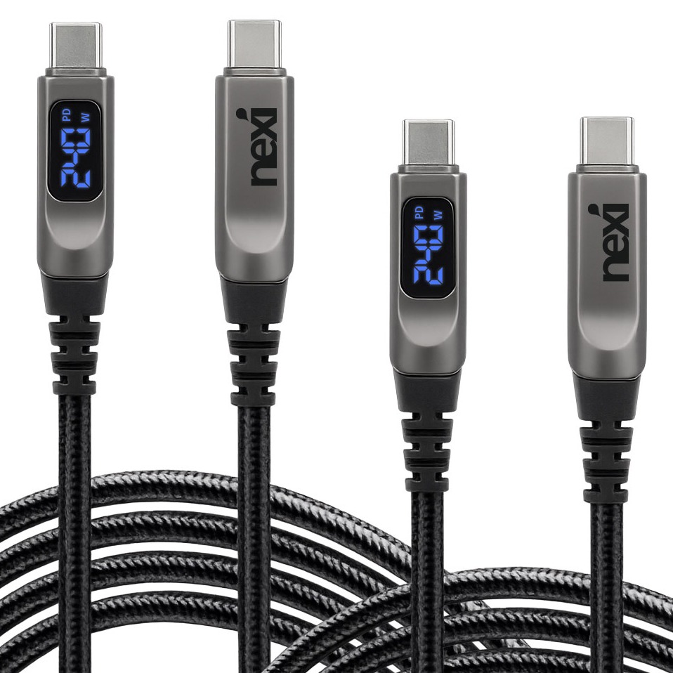 넥시 C타입 240W 전력표시 초고속 충전 케이블 NX-PD240W-D 12,400원