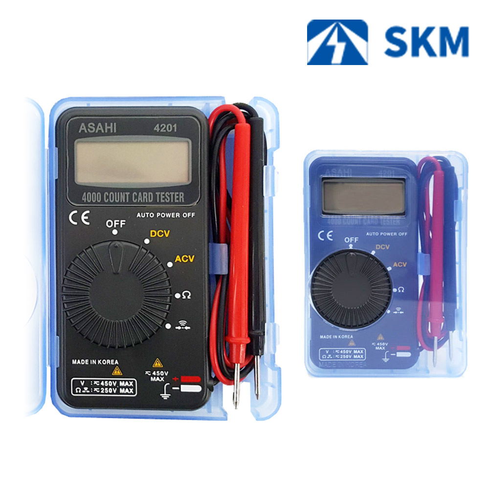 아사히 ASAHI 4201 하드케이스 국산 포켓 테스터기(전압, 저항, 도통 측정) 16,200원