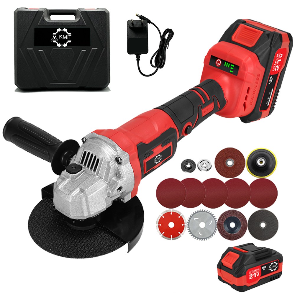 JSMiT 무선 충전식 전동 브러시리스 - 그라인더 핸드 프리미엄 앵글 그라인더 절삭공구 5 인치 산업용 등급21V 169,000원