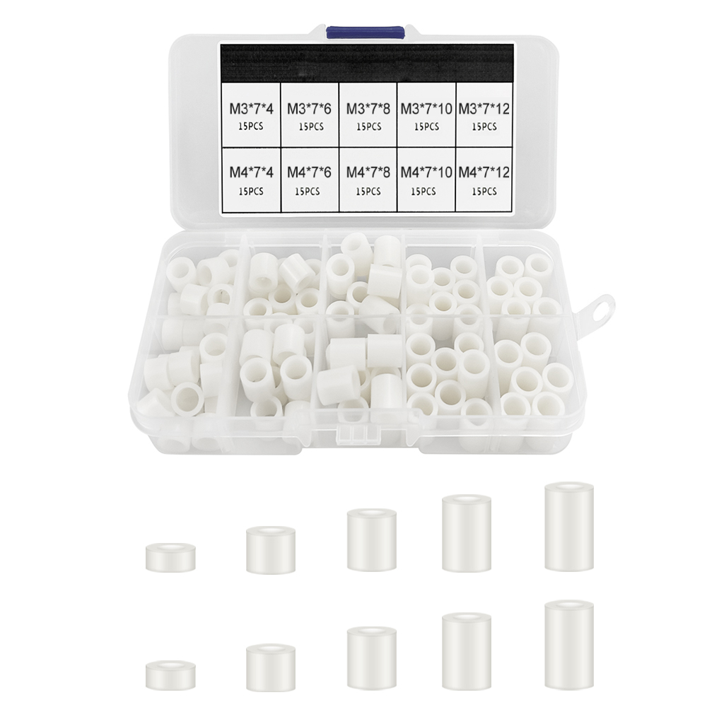 ABS 원형 와셔 조립품, 절연 와셔 키트, 나일론 나사 와셔 조립품, 플라스틱 비나사형 스트럿 지지 와셔, 나사용, 여러 크기, 보관 케이스 포함 7,990원
