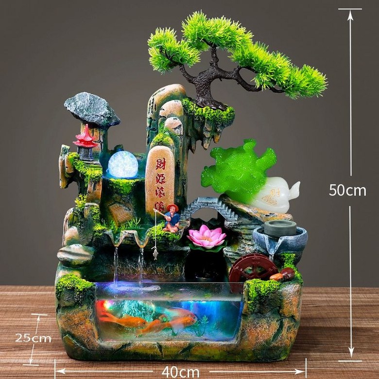 물레방아 가습기 폭포 사무실 미니멀 장식 플로팅 인공 105,400원