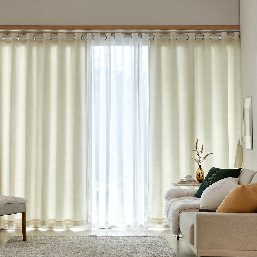 모던하우스 3도씨 루밍 패딩일체형 아일렛형 긴창문커튼 220x240 크림 2p-BL3825063 129,000원