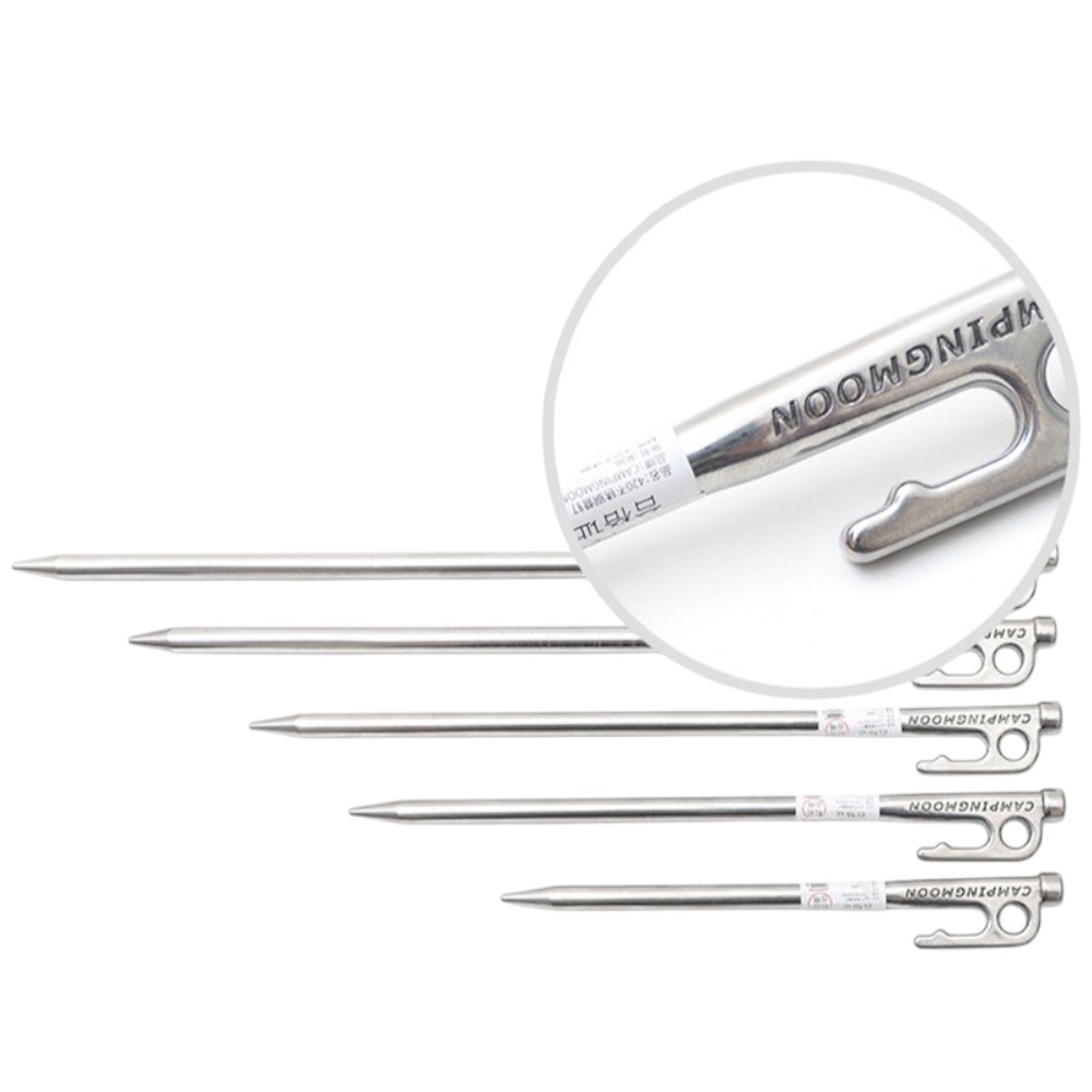 이탈 방지 고강도 스텐 단조팩 20cm 30cm 40cm 캠핑 텐트 타프 천막 고정용 핑거 팩 고정핀 캠핑 용품 8,720원