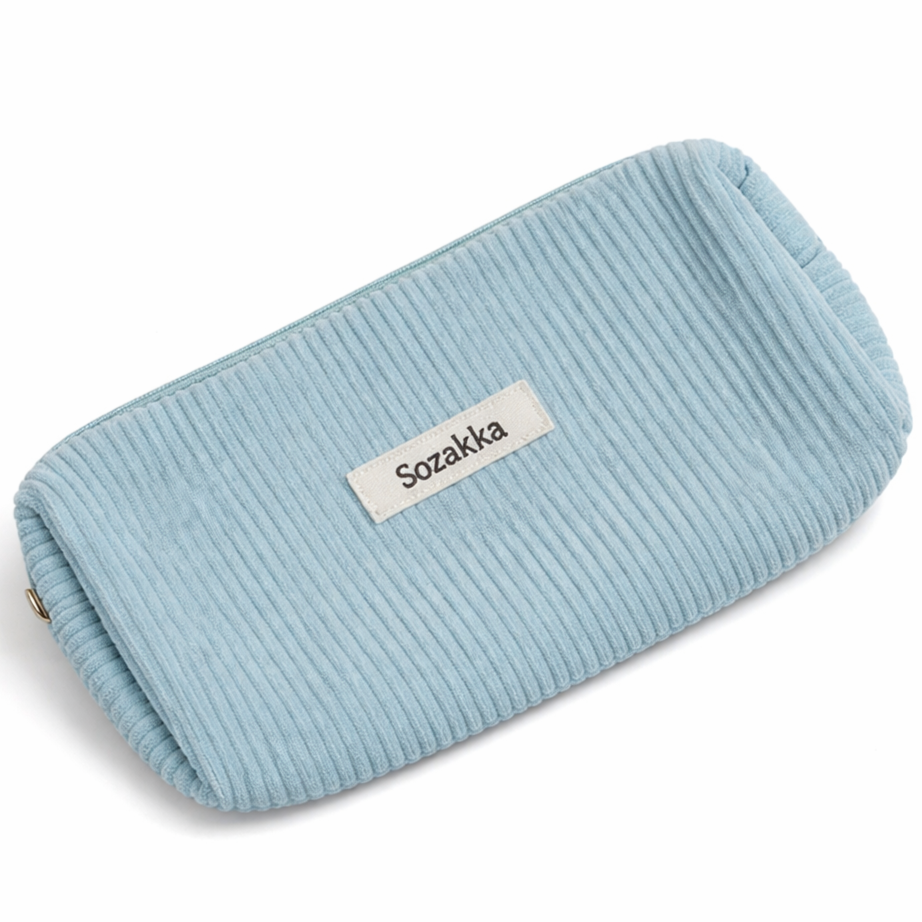파스텔 코듀로이 골덴 파우치 새학기 학생 필통, 1개, 스카이블루 8,900원