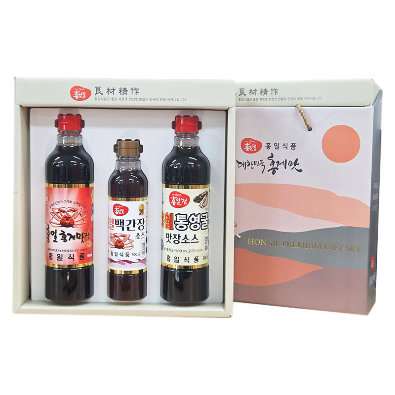 [류맛간장 선물세트]홍일식품 진해총판 홍게맛액젓 홍게맛간장 백간장 선물세트 홍게간장 홍게맛장, 1박스, 2300ml 20,660원