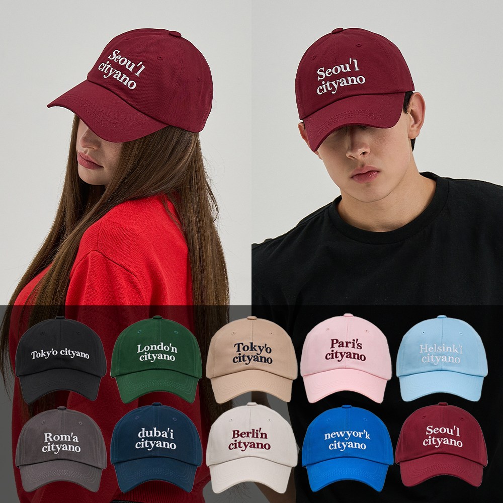 시티아노 대두 소두핏 볼캡 야구캡 모자 여자남자 러닝캡 연예인공항패션룩 (9 CITY 컬러) 49,900원