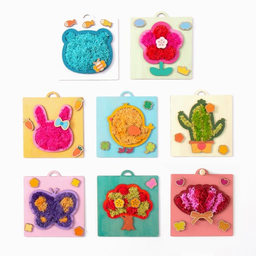 민화샵 스칸디나비아모스 스칸디아모스 액자 만들기재료 세트 공기정화식물 모스액자 잔디이끼 체험활동, 1세트, 꽃 2,200원