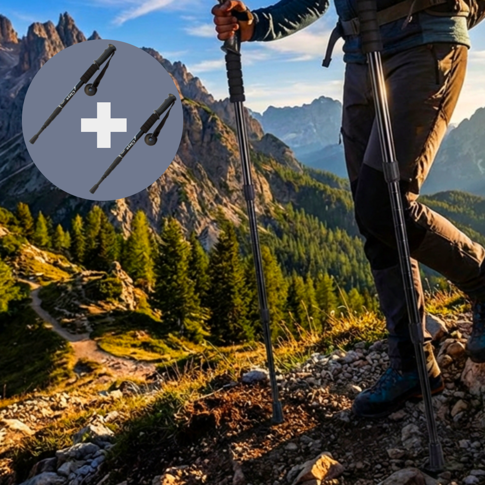 알틱 4단 등산스틱 2p 1세트 초경량, 1개, 블랙 15,900원