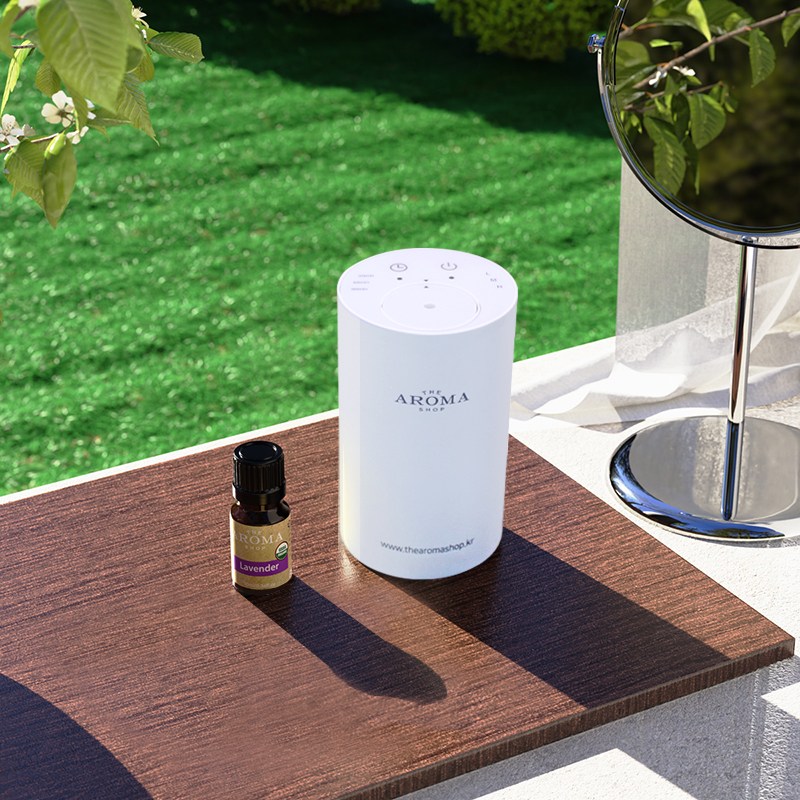 더아로마샵 에센셜오일 디퓨저+천연 라벤더 오일 AROMA 실내용 차량용 충전식 자동분사, 1개, 10ml 49,000원