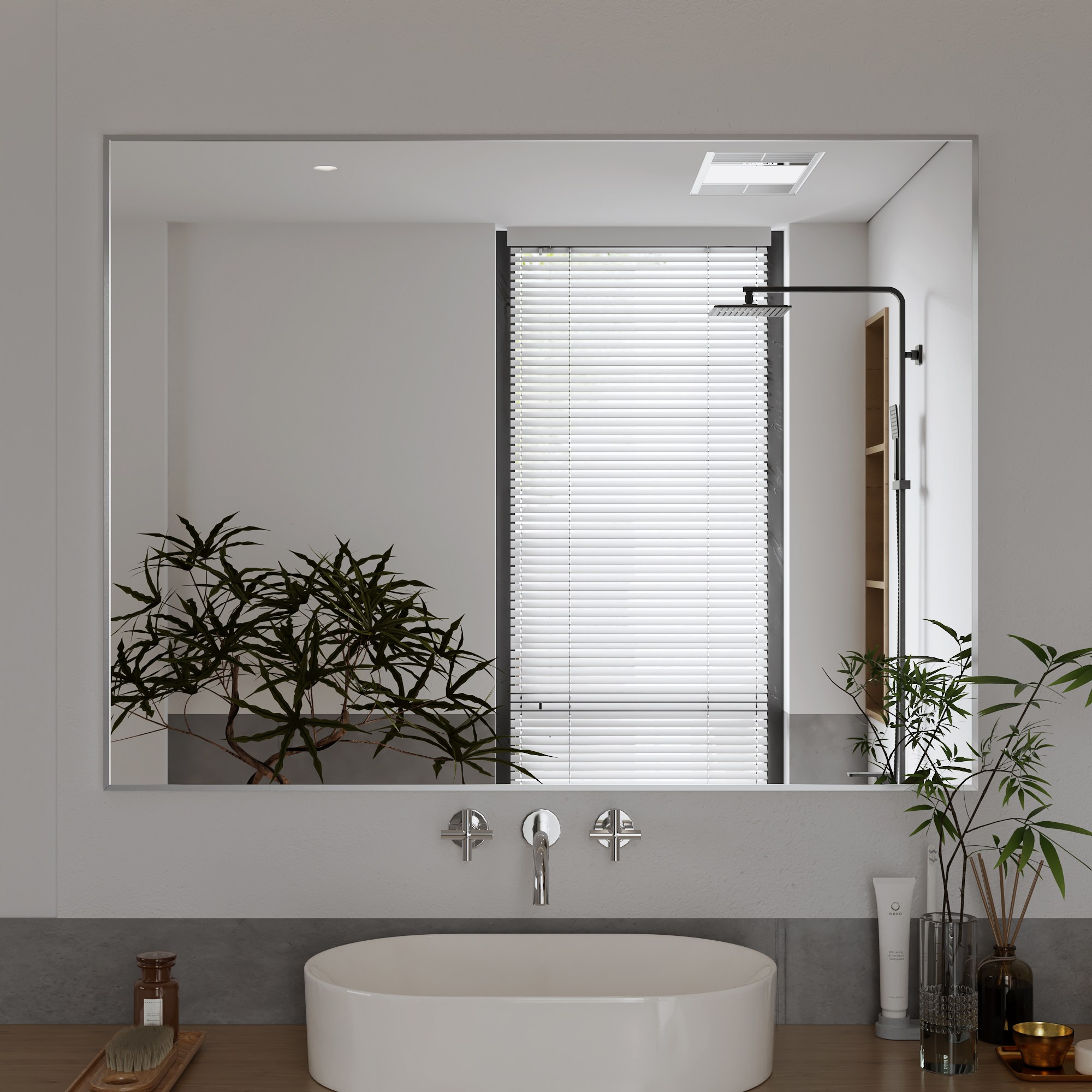 뷰티피크 사각형 벽거울 화장대거울 욕실거울 강화안전유리 75*100cm 68,990원