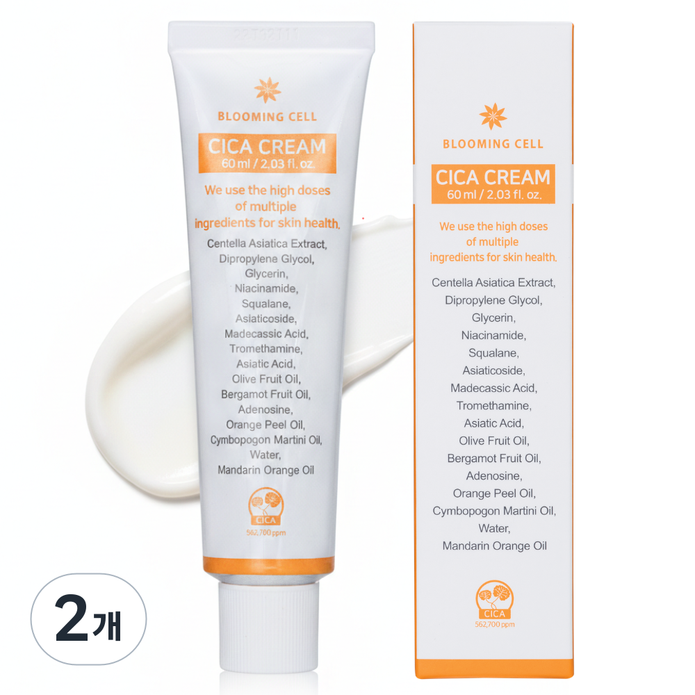 블루밍셀 시카 재생크림 피부과 레이저 시술후 점뺀후 진정 수분 장벽 강화, 2개, 60g 44,030원