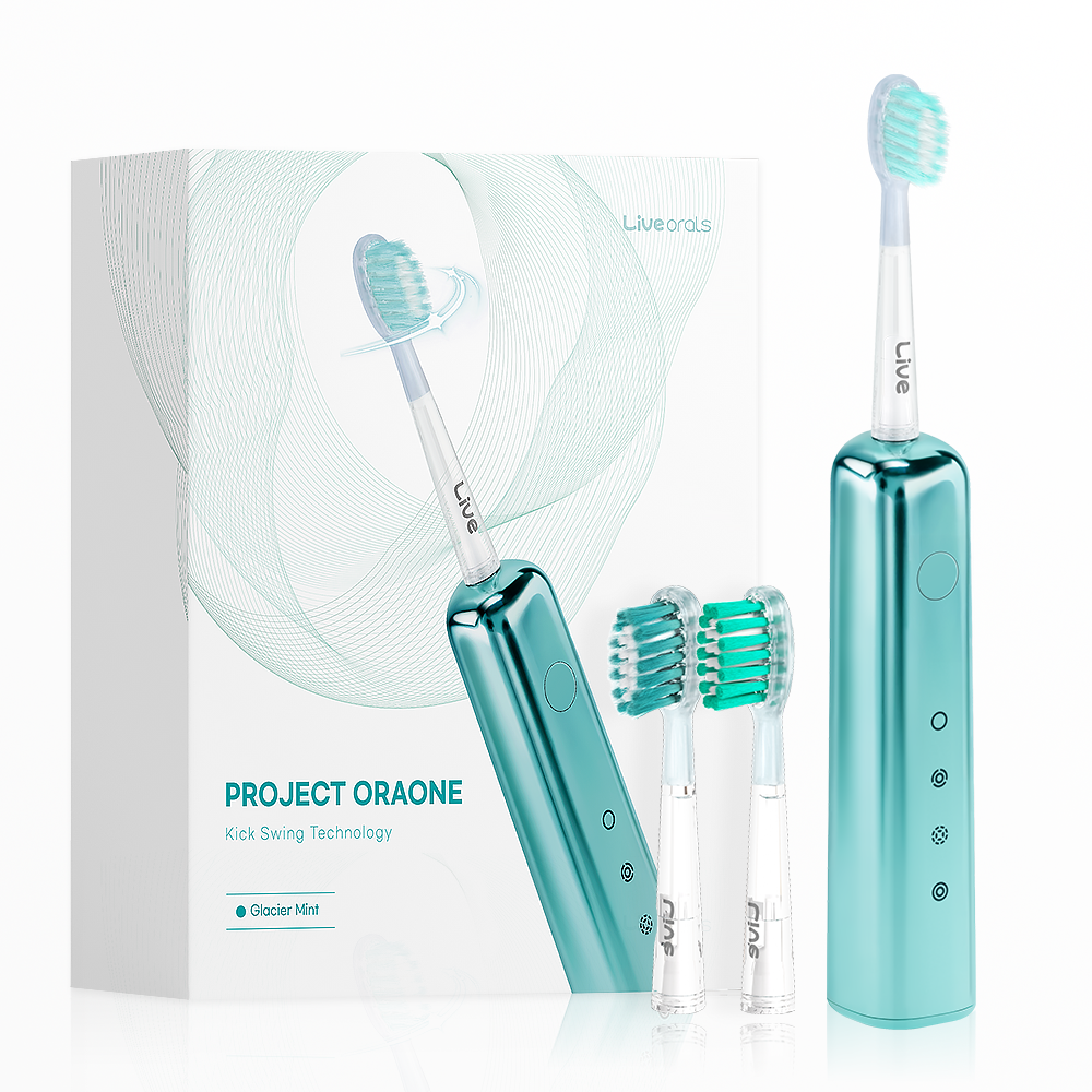 라이브오랄스 프로젝트 오라원 전동칫솔 + 칫솔모 3p 세트, 글래시어 민트(전동칫솔), 1세트, P-ORAONE25 68,500원