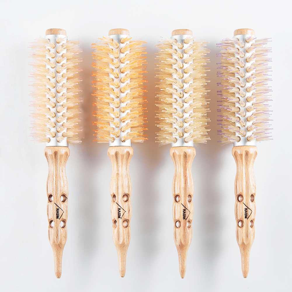 HAUM 하움 앞머리롤빗 1.5호 열판 드라이 볼륨 돈모 미니 브러시, 1개, 라벤더 21,000원