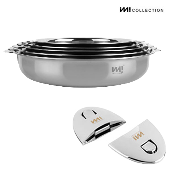IMI 통3중 국산 IH 스텐 프라이팬세트 4종 + 양수핸들2p 인덕션 가스 스텐팬 전골팬 주방정리 수납 캠핑, ., 1세트, 통3중스텐팬4종+양수핸들2p 363,900원