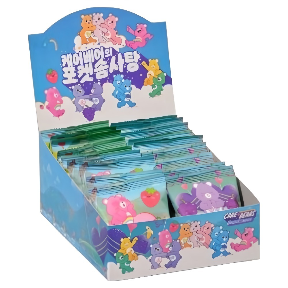 스낵스 한입 포켓 솜사탕 케어베어 딸기 x 5p + 포도 x 5p + 멜론 x 5p + 바나나 x 5p 세트 12,400원
