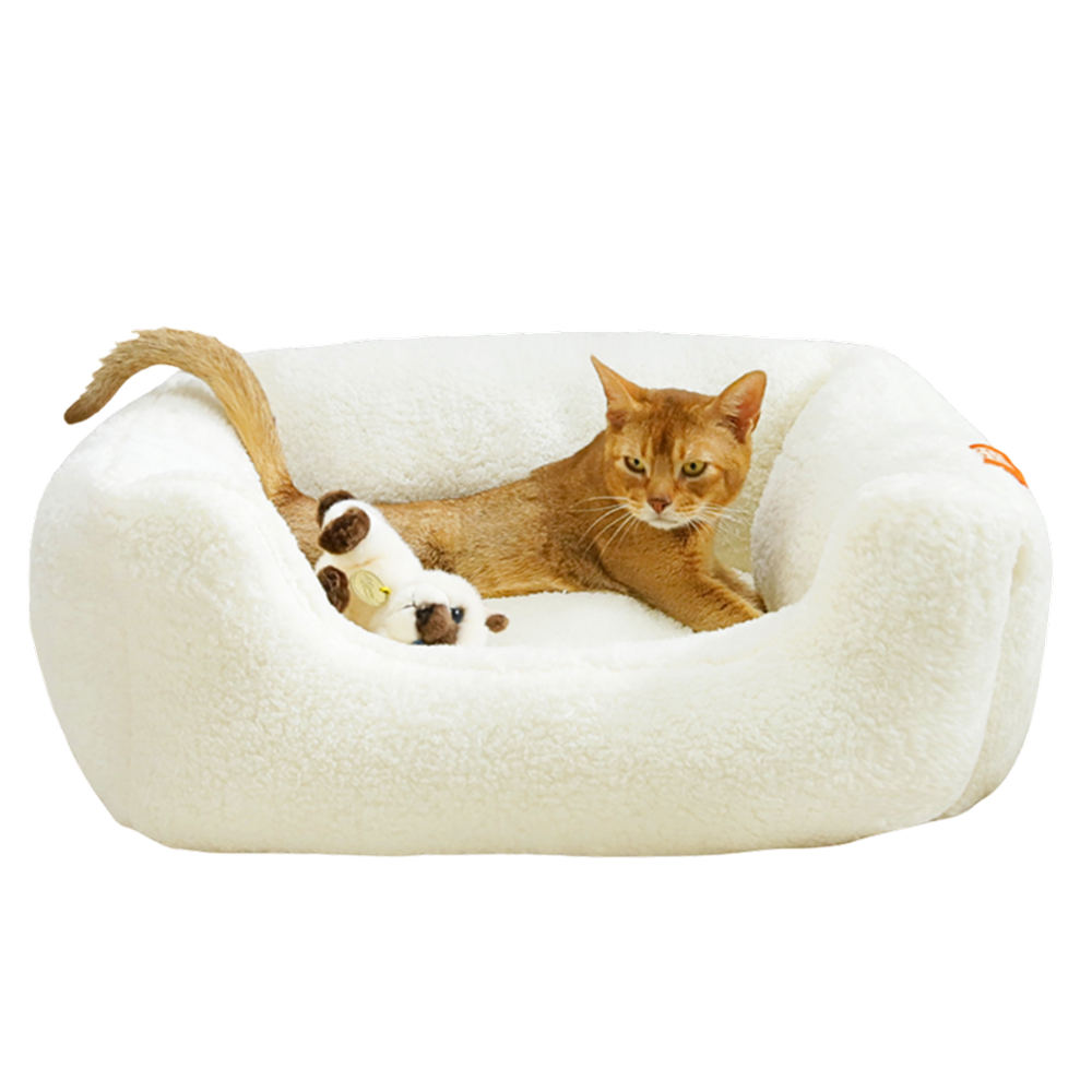 옥희독희 반려동물 양털 골골 침대, 아이보리, 1개 35,900원