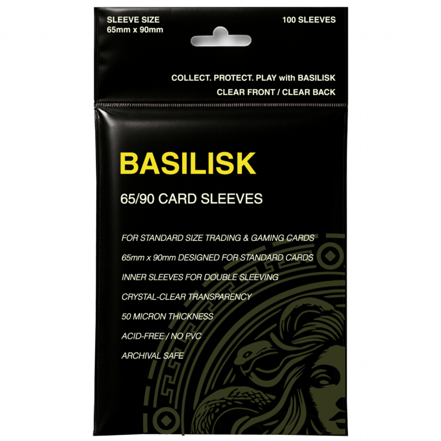 바실리스크 50M 65x90 카드 슬리브 100매입, 1개 2,000원
