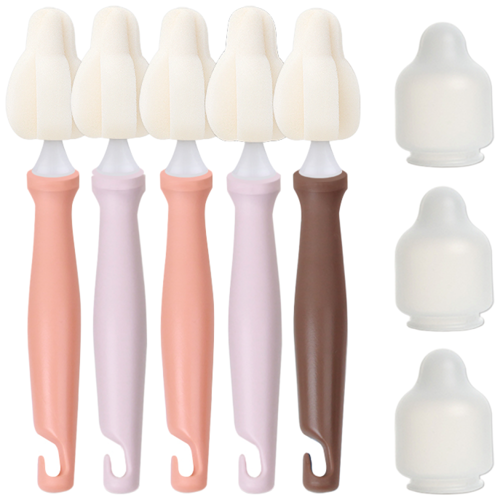 하이비 몽글이 미니솔 젖병 젖꼭지 세척솔 5p + 먼지캡 3p 세트 8,840원