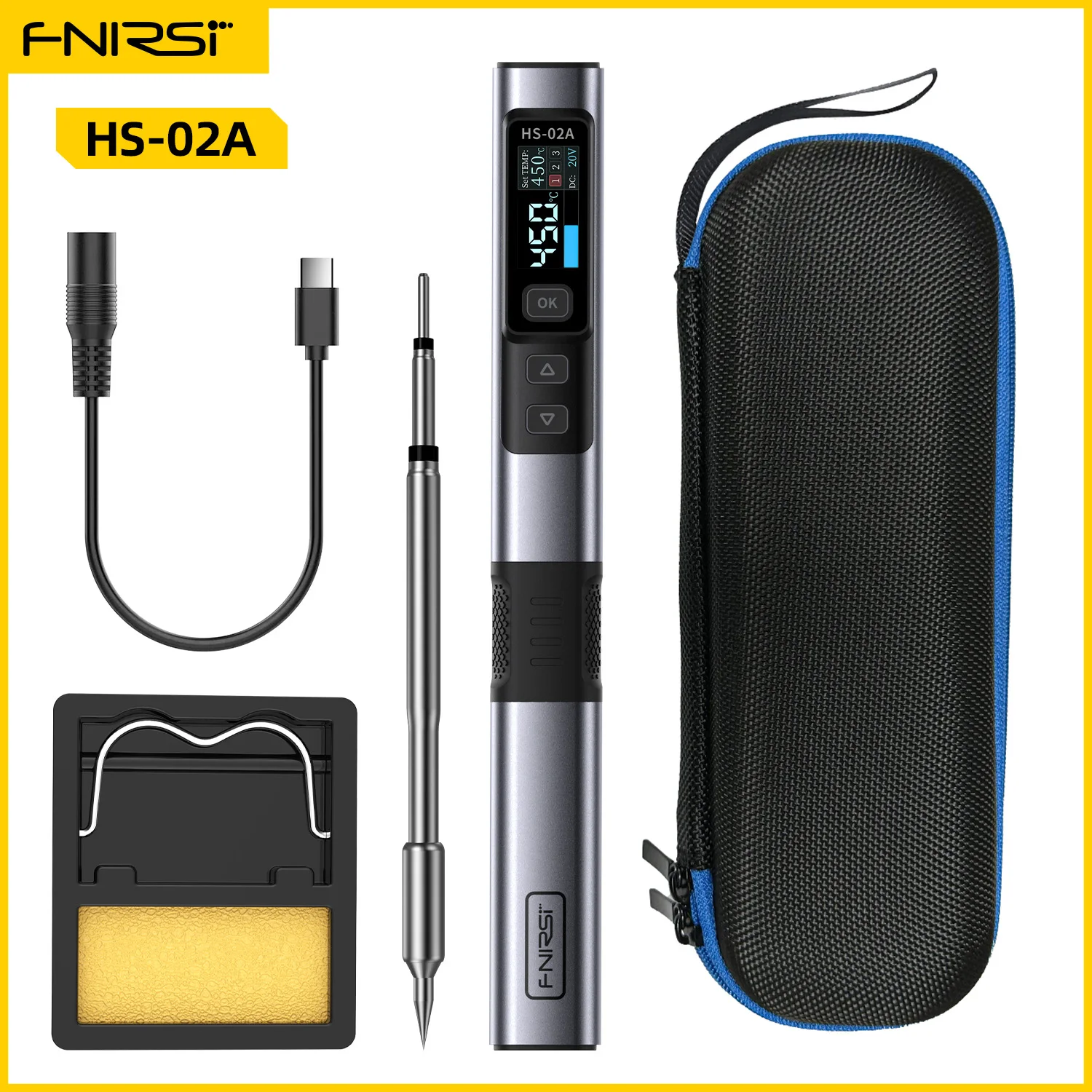 FNIRSI HS-02 고정밀 온도 제어 DC 20V 100-450 ℃ 전문 수리 동반자 70,500원