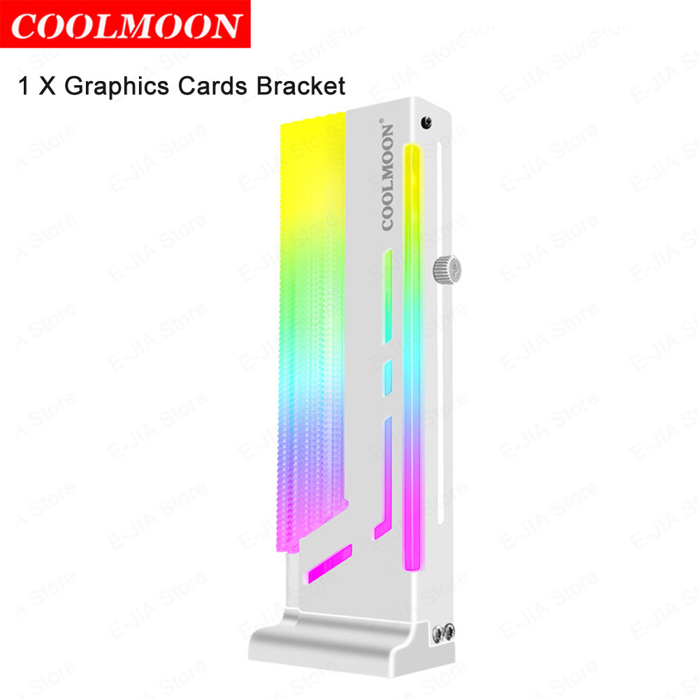 COOLMOON CM-GH2 수직 GPU 지지대 브래킷 A-RGB 그래픽 비디오 카드 스탠드 거치대 PC 케이스 냉각 키트, 5V 27,100원