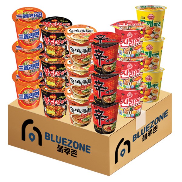 오뚜기 농심 삼양 소컵라면 6종 18개입 (진라면 매운맛3 + 참깨라면3 + 신라면3 + 안성탕면3 + 삼양라면 3 + 불닭볶음면3), 1개 21,900원