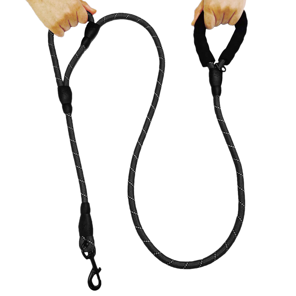 멍템 양손 로프 리드줄 1.8M, 블랙, 1개 9,900원