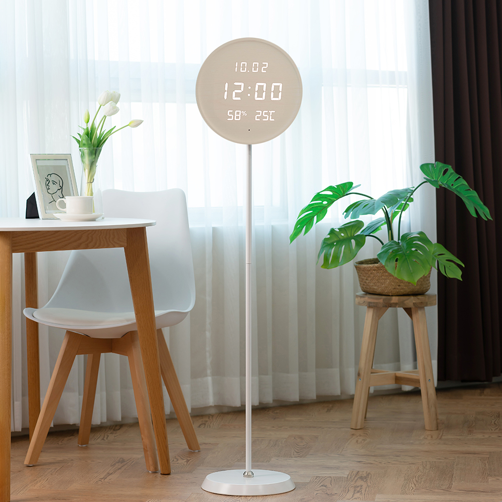 플라이토 무선 루나 온습도 와이파이 LED 스탠드 시계, 화이트(시계), 화이트(스탠드) 239,000원