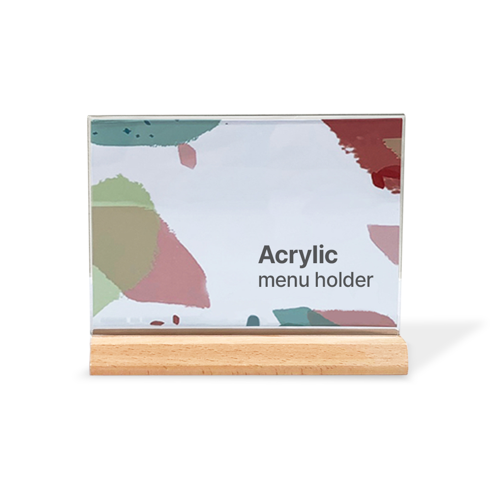 애드라벨 T형 나무 아크릴 메뉴판 POP 꽂이 가로, 1개 7,220원