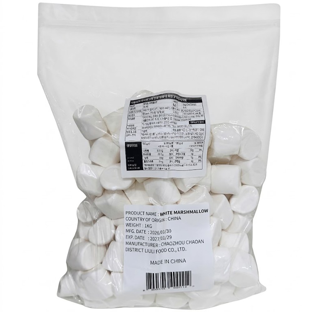 베이킹용 마시멜로우 두쫀쿠재료, 두쫀쿠용 대용량, 1개, 1kg 4,950원