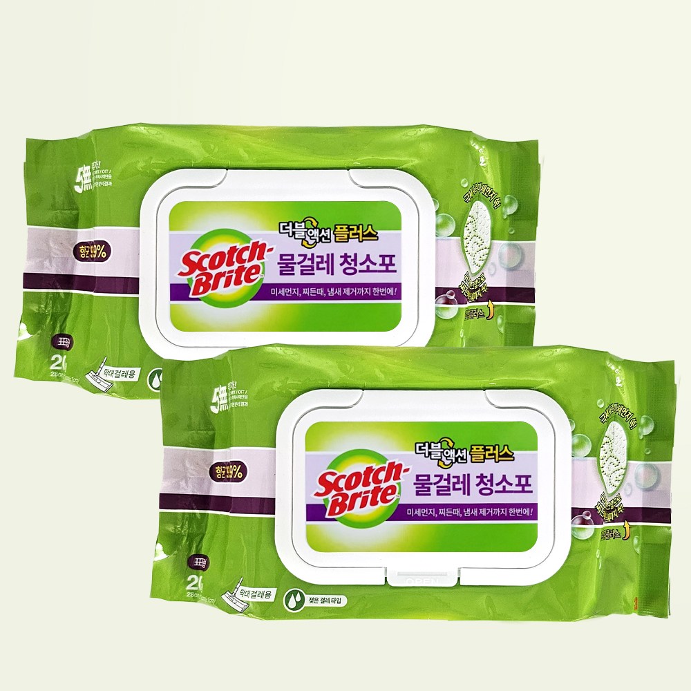 3M 스카치브라이트 찌든때 제거 물걸레 청소포 더블액션 표준형 20매 22,890원